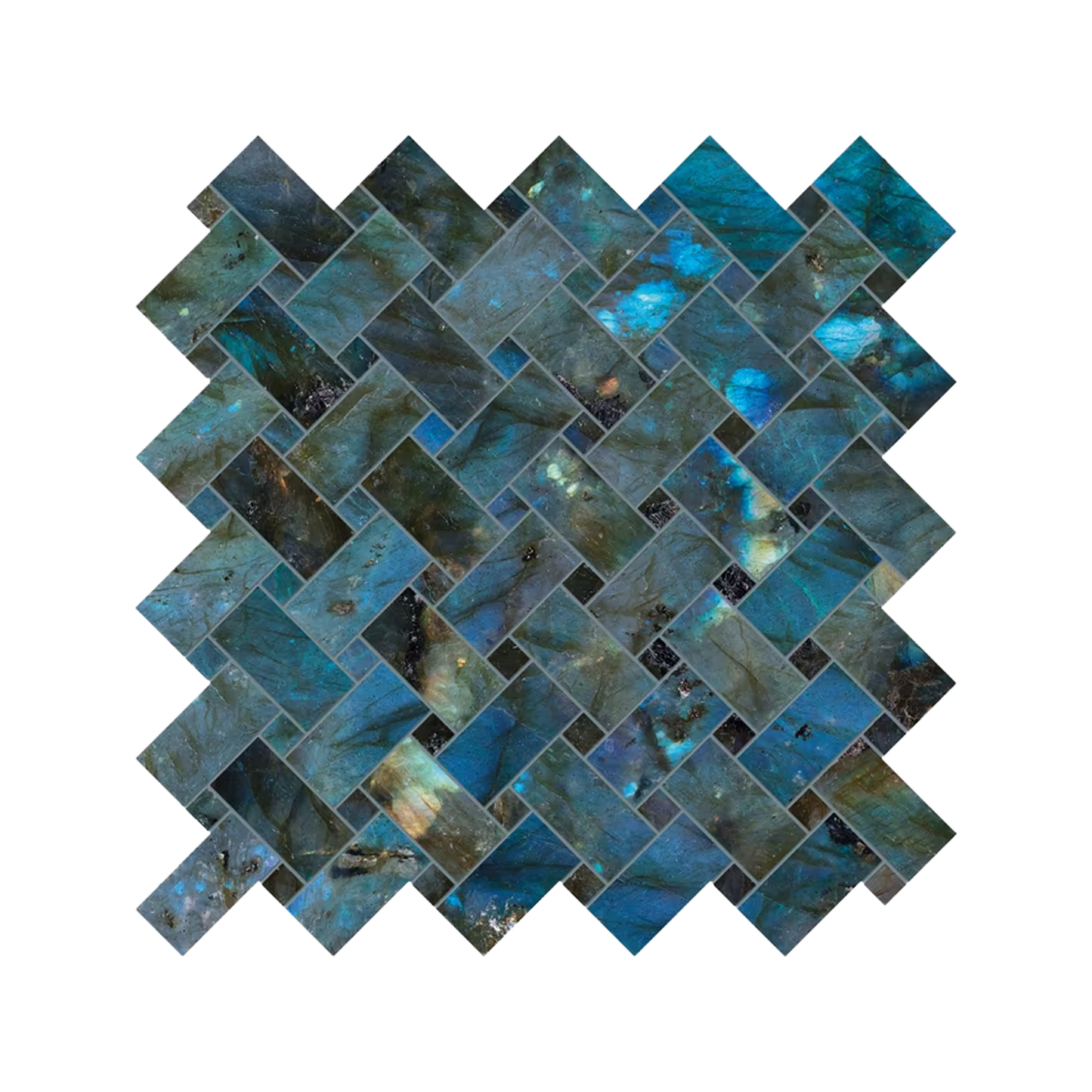 Tele Di Marmo Lumia 12x12" Intrecci Marble-Look Porcelain Mosaic