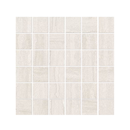 Portland Stone 12x12" - Mosaic Porcelain Tile (2" Squares)