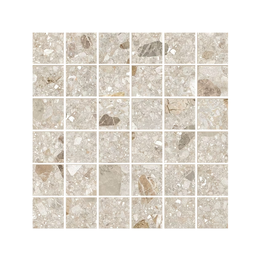 Lombarda 12x12" - Porcelain Terrazzo-Look Mosaic (2" Squares)
