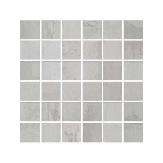 Metallica 12x12" Mosaico Metal-Inspired Porcelain Mosaic (2" Squares)