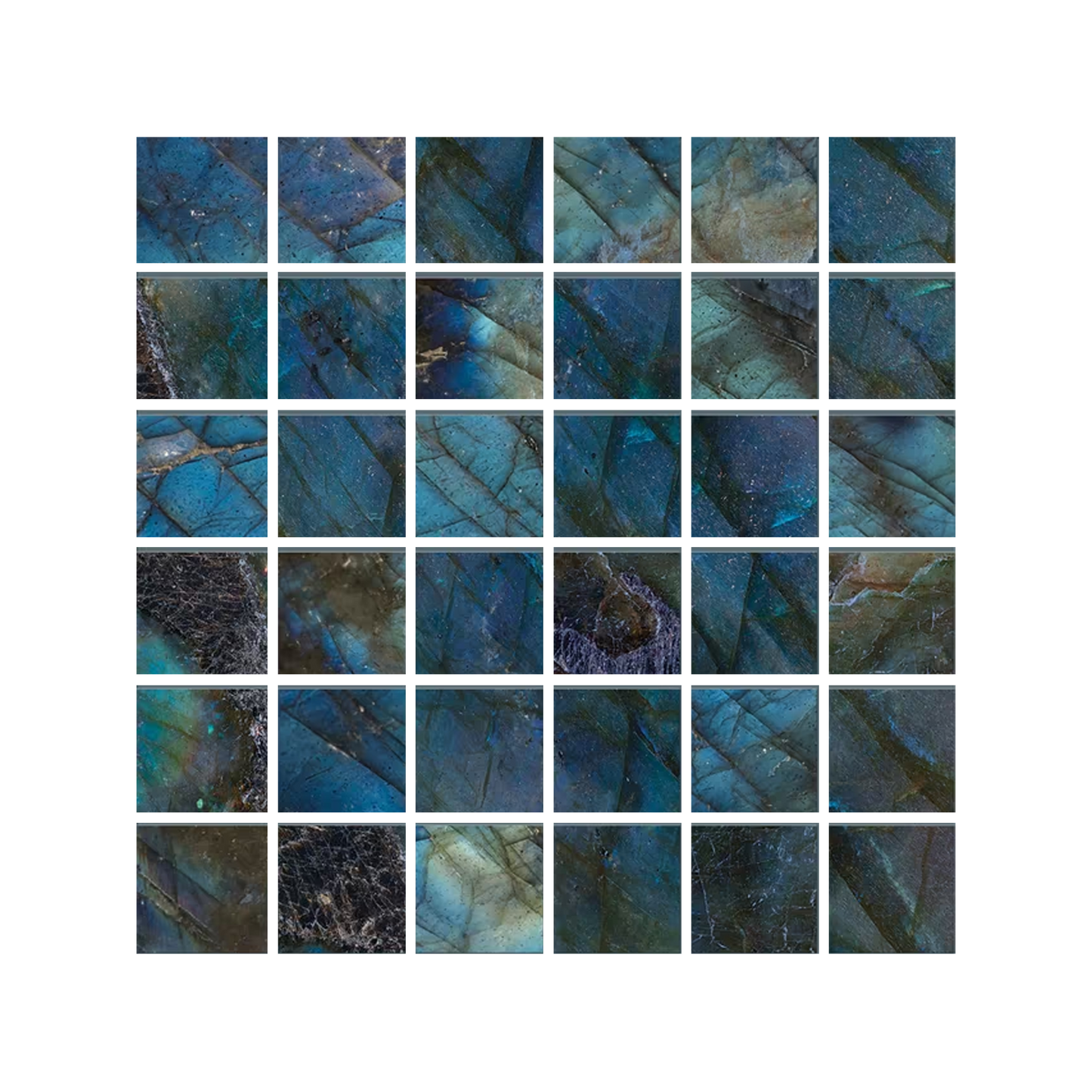 Tele Di Marmo Lumia 12x12" Mosaico Marble-Look Porcelain Mosaic (2" Squares)