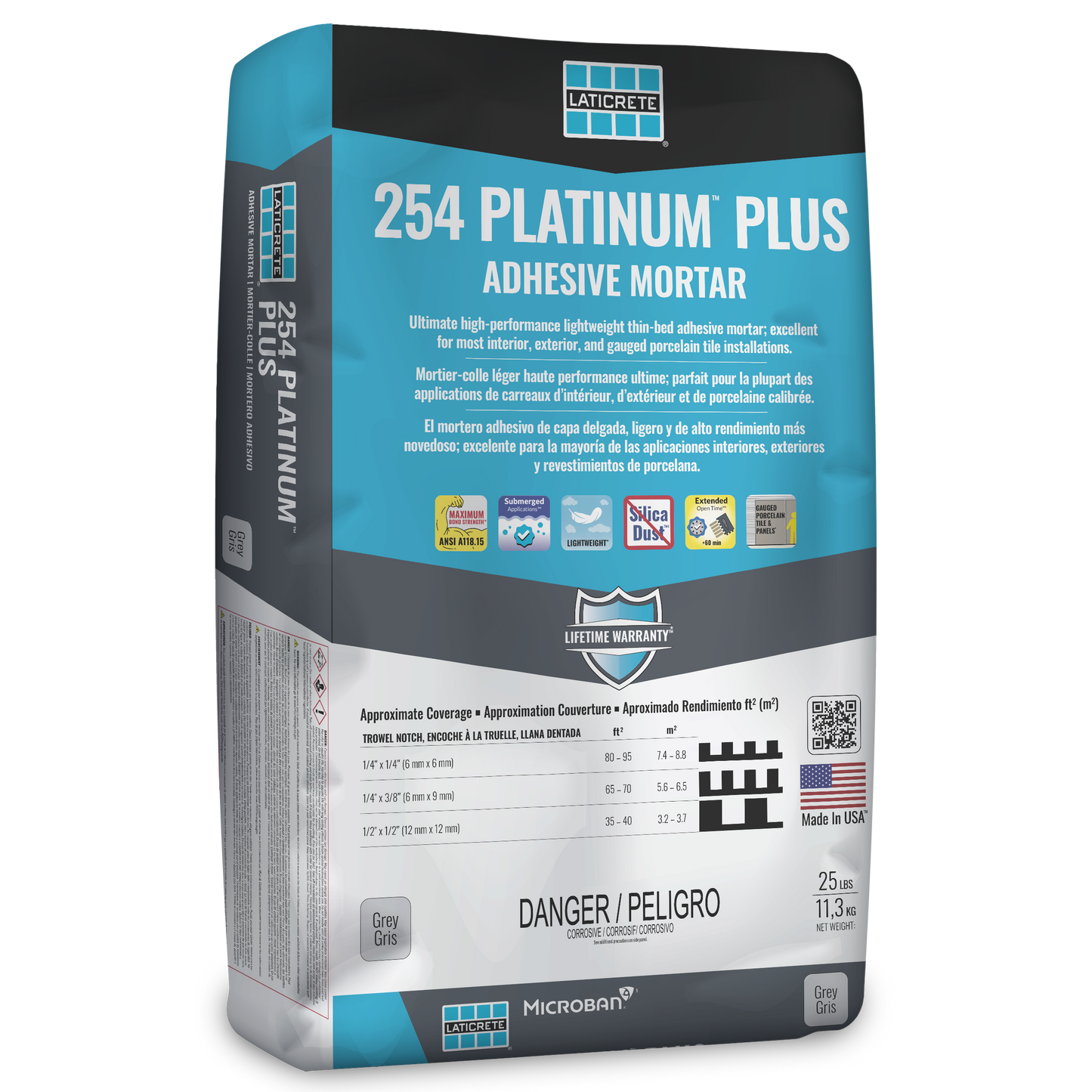 Laticrete - 254 Platinum Plus Tile Adhesive Mortar (25lbs)