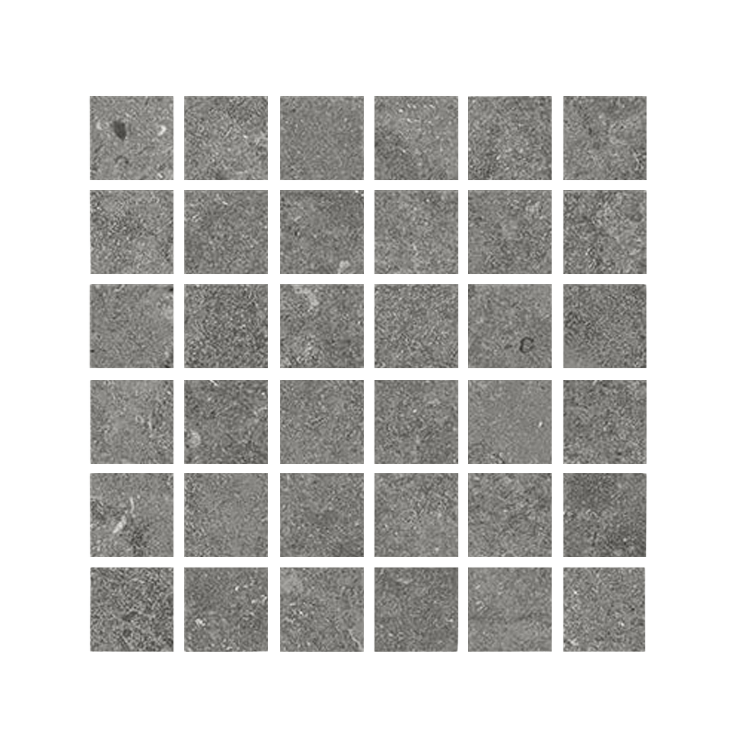 EcoStone 12x12" - 8mm Matte Porcelain Mesh Mosaic Tile (2" Squares)