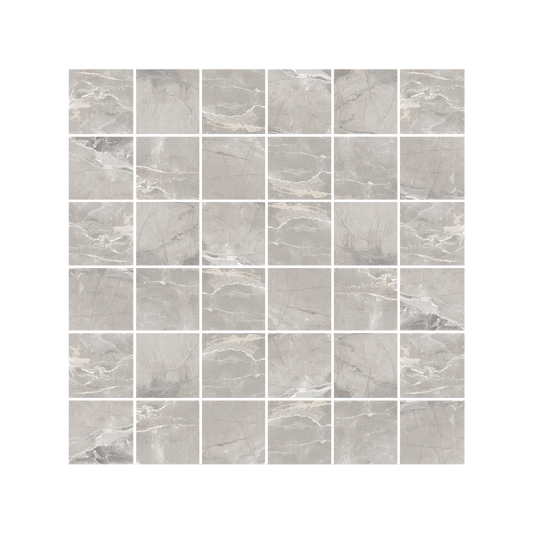 Antiparos - 12x12" 8mm 2" Matte Porcelain Mesh Mosaic Tile Sheet