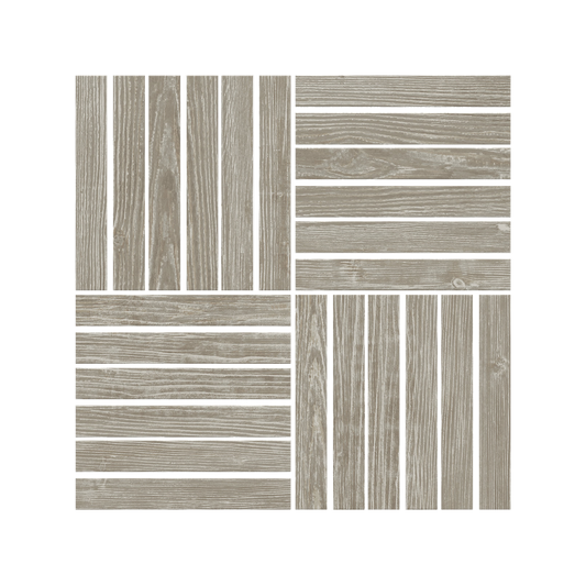 Aegina - 12x12" 8mm Matte Porcelain Mesh Strips Mosaic Tile Sheet