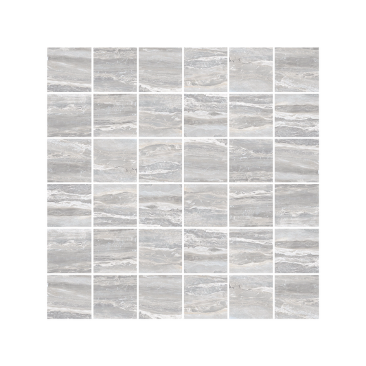 Serifos 12x12" - 8mm 2" Polished Porcelain Mesh Mosaic Tile Sheet