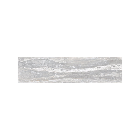Serifos 3x12" - 8mm Polished Porcelain Listello Tile in Stone-Look Style