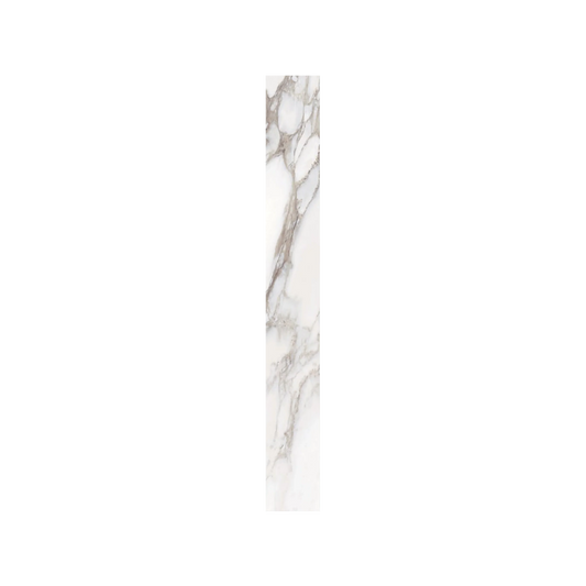 Classica - 3x24" Matte Porcelain Bullnose Tile in Marble-Look Style