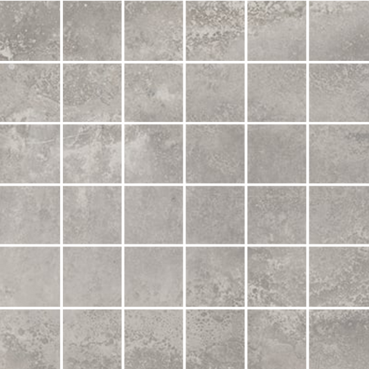 Symi - 12x12" 8mm 2" Cement-Look Matte Porcelain Mesh Mosaic Tile Sheet