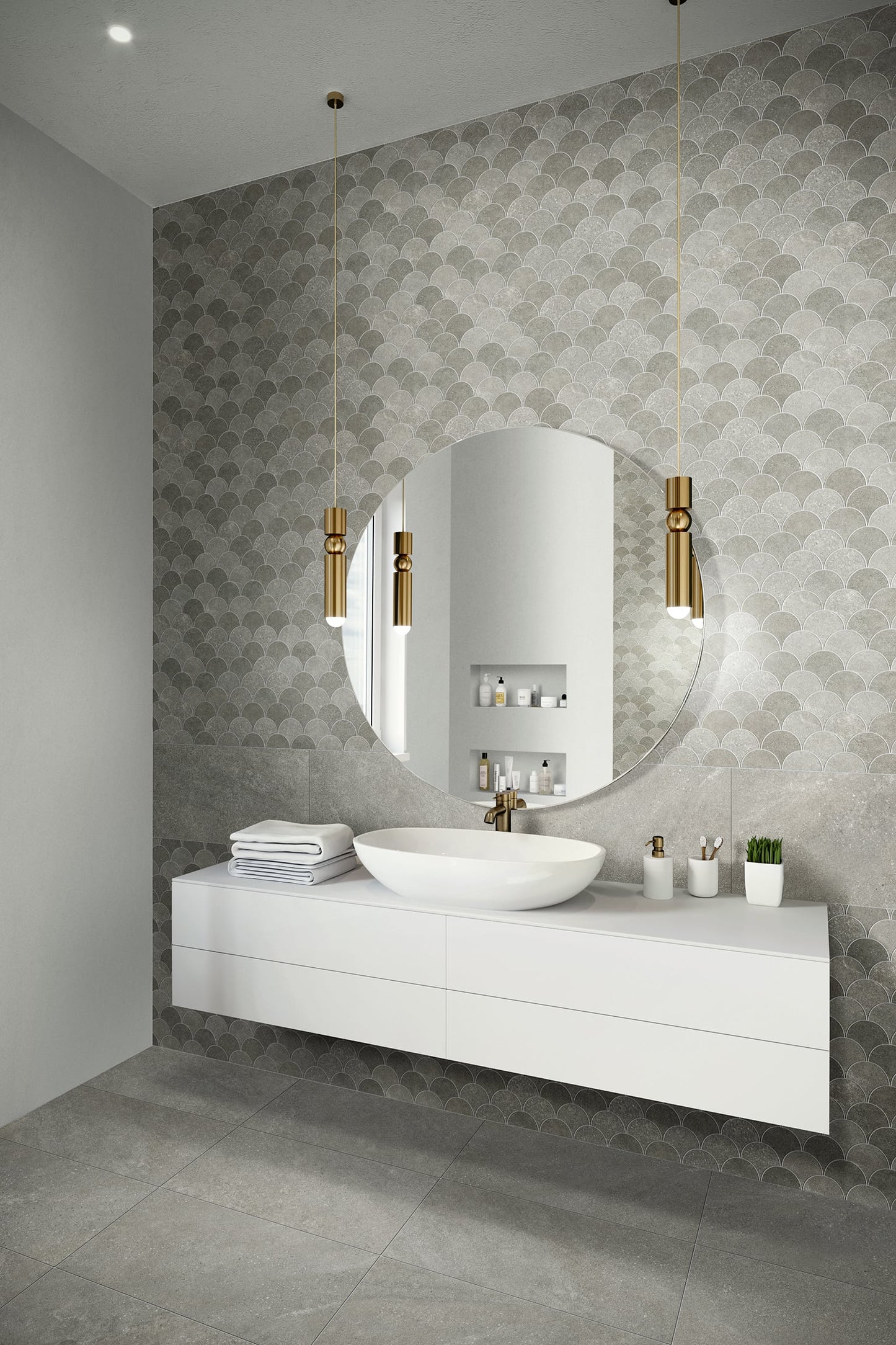 Tycoon 12x14.5" - 8mm Matte Porcelain Arabesque Mosaic Tile
