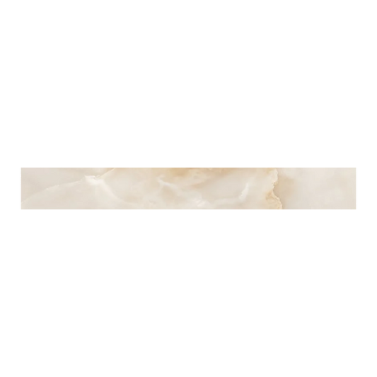 Onyx 3x24" - 8mm Matte/Polished Porcelain Bullnose Tile in Stone-Look