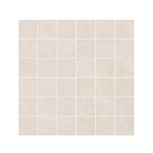 Plaster 2.0 12x12" - 8mm Matte Porcelain Mesh Mosaic Tile (2" Squares)