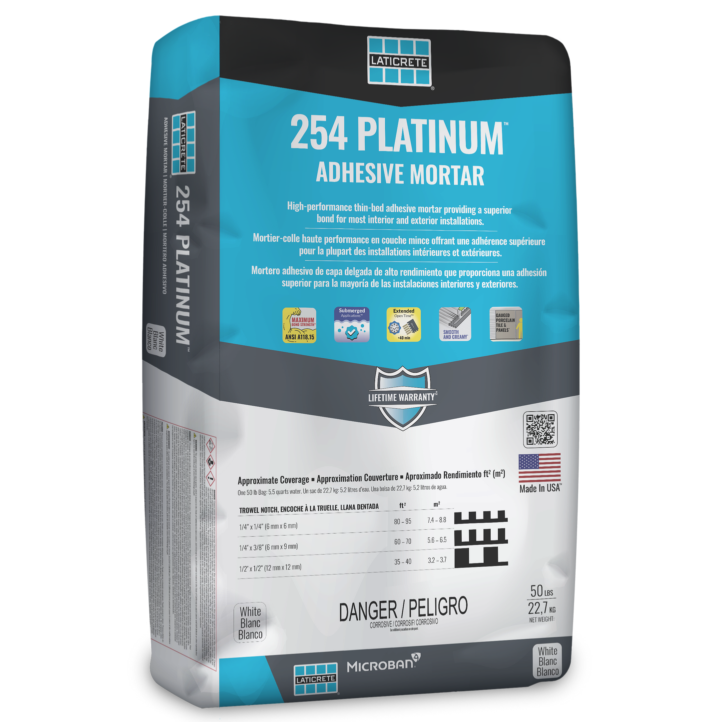 Laticrete - 254 Platinum (50lbs) - High-Performance Adhesive Mortar