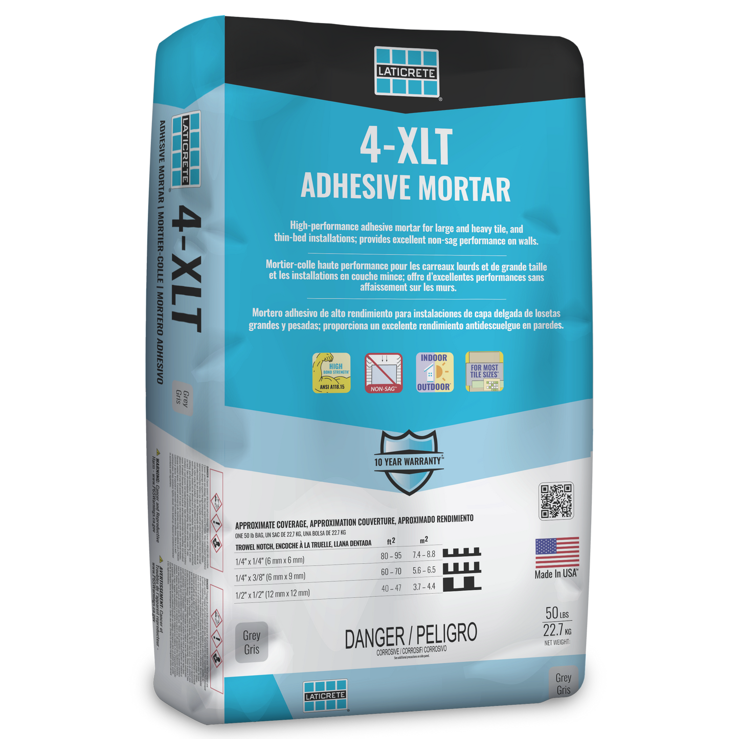 Laticrete 4-XLT - Adhesive Mortar (50lbs) for Large or Heavy Tile