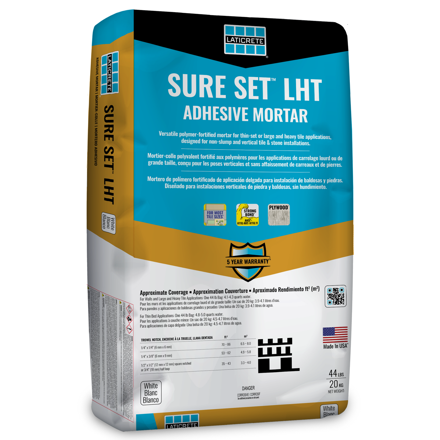 Laticrete Sure Set LHT - Polymer Fortified Adhesive Mortar (44lbs)