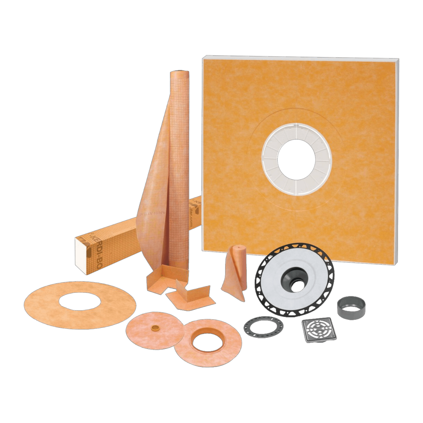 Schluter KERDI-SHOWER-KIT-FLG Complete Waterproof Shower Kit