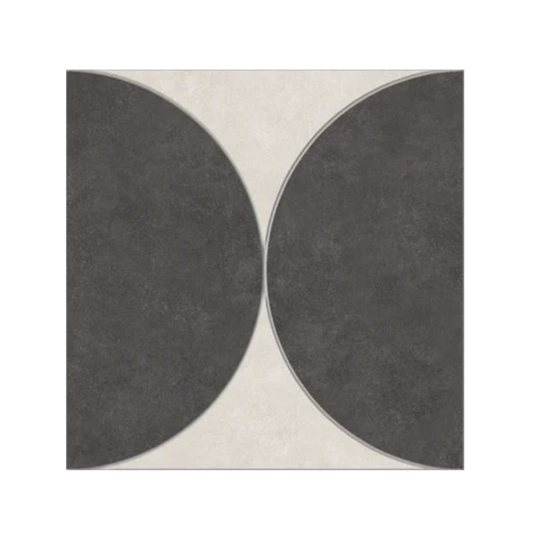 Shapes 15x15" - 8mm Matte Porcelain Moon Mesh Mosaic Tile