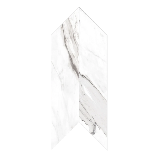 Shapes 8x30"- 8mm Matte Porcelain Chevron Max A+B Tile