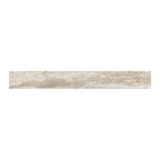 Travertine 3x24" - 8mm Matte & Polished Porcelain Bullnose Tile