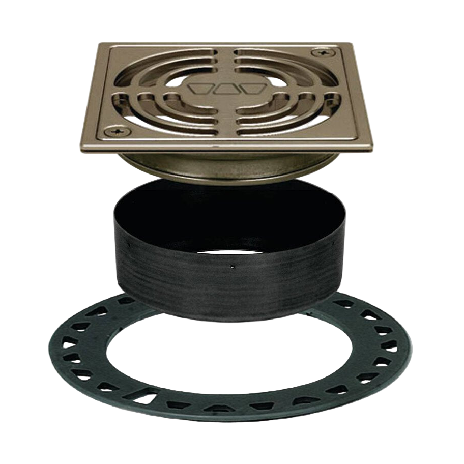 Schluter KERDI-DRAIN 4" Aluminum Square Grate Kit