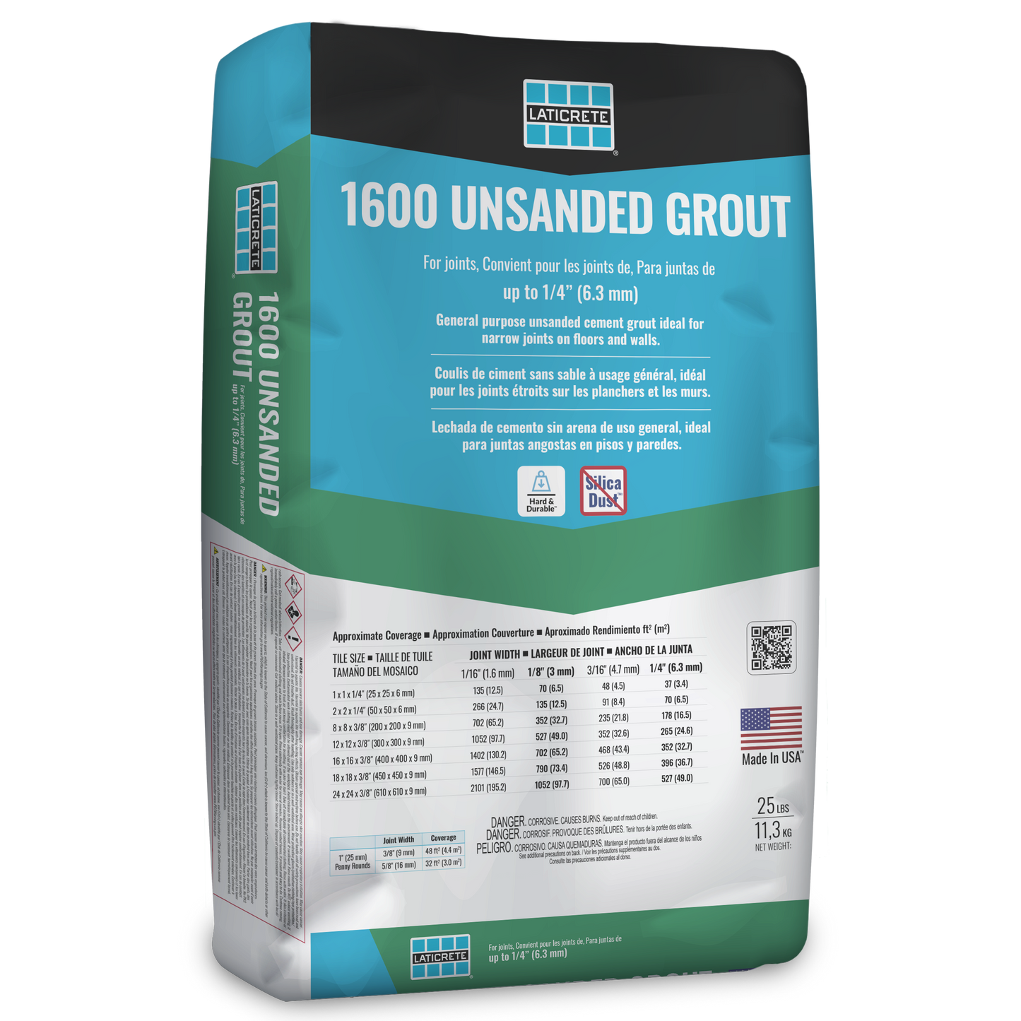 Laticrete - 1600 Unsanded Grout (25lbs) - Bright White Tile Grout
