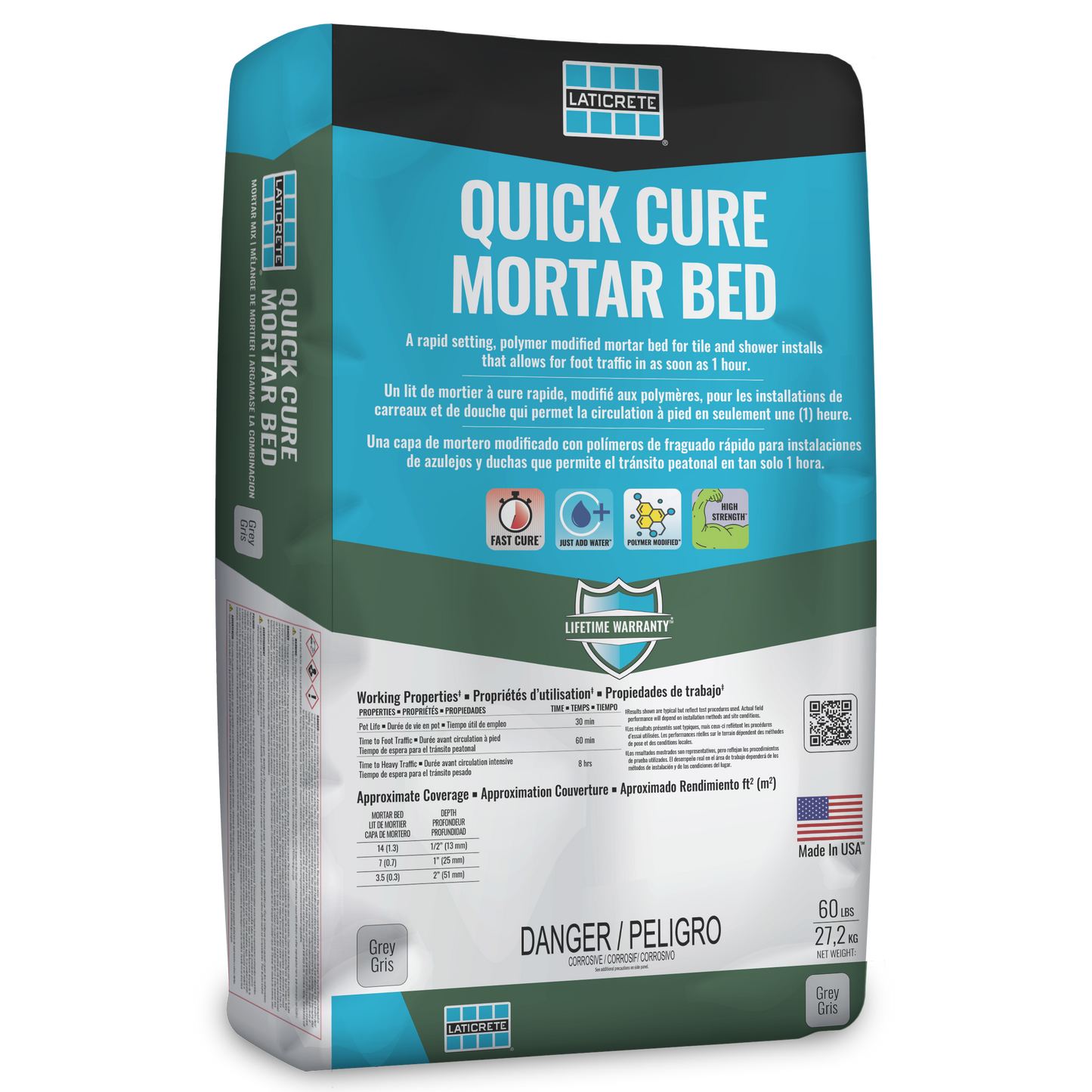 Laticrete - Quick Cure Mortar Bed (60lbs) - Thick Bed