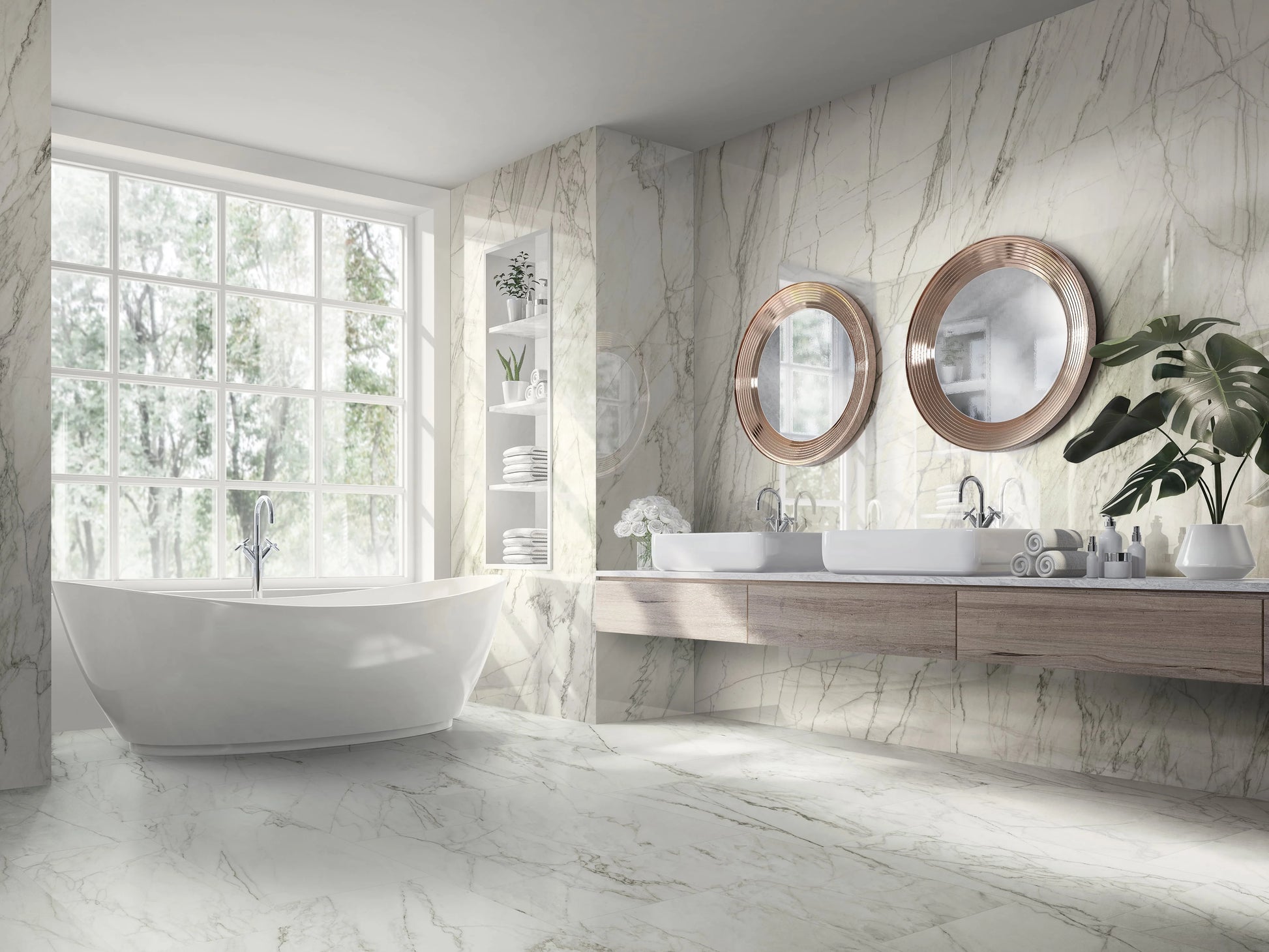 Mykonos 12"x24" Marble-Look Porcelain Floor & Wall Tiles (8mm) [16sq/ft per box] image 8