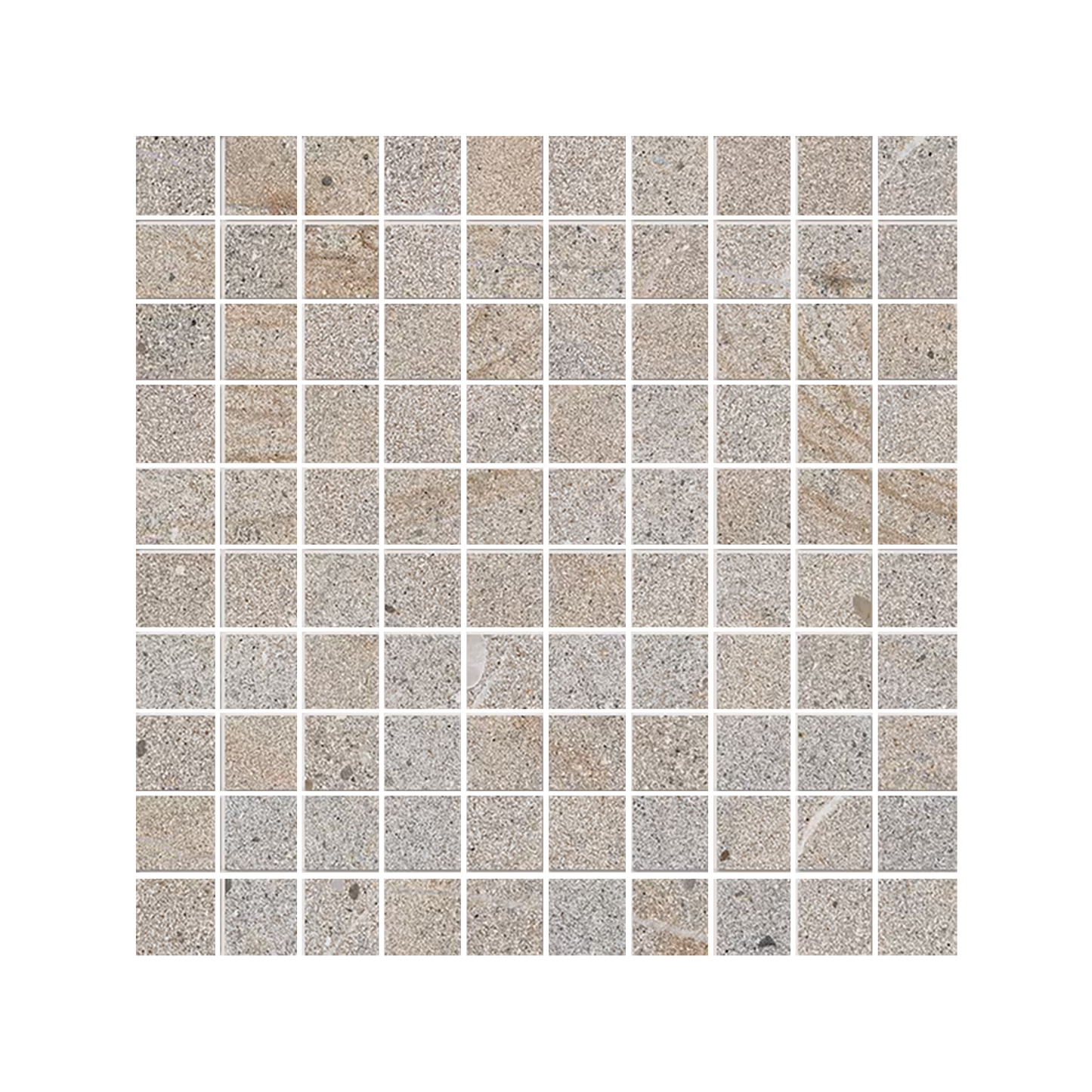 Cornerstone 12x12" - Mosaic Porcelain Stone-Look Tile (1" Square)