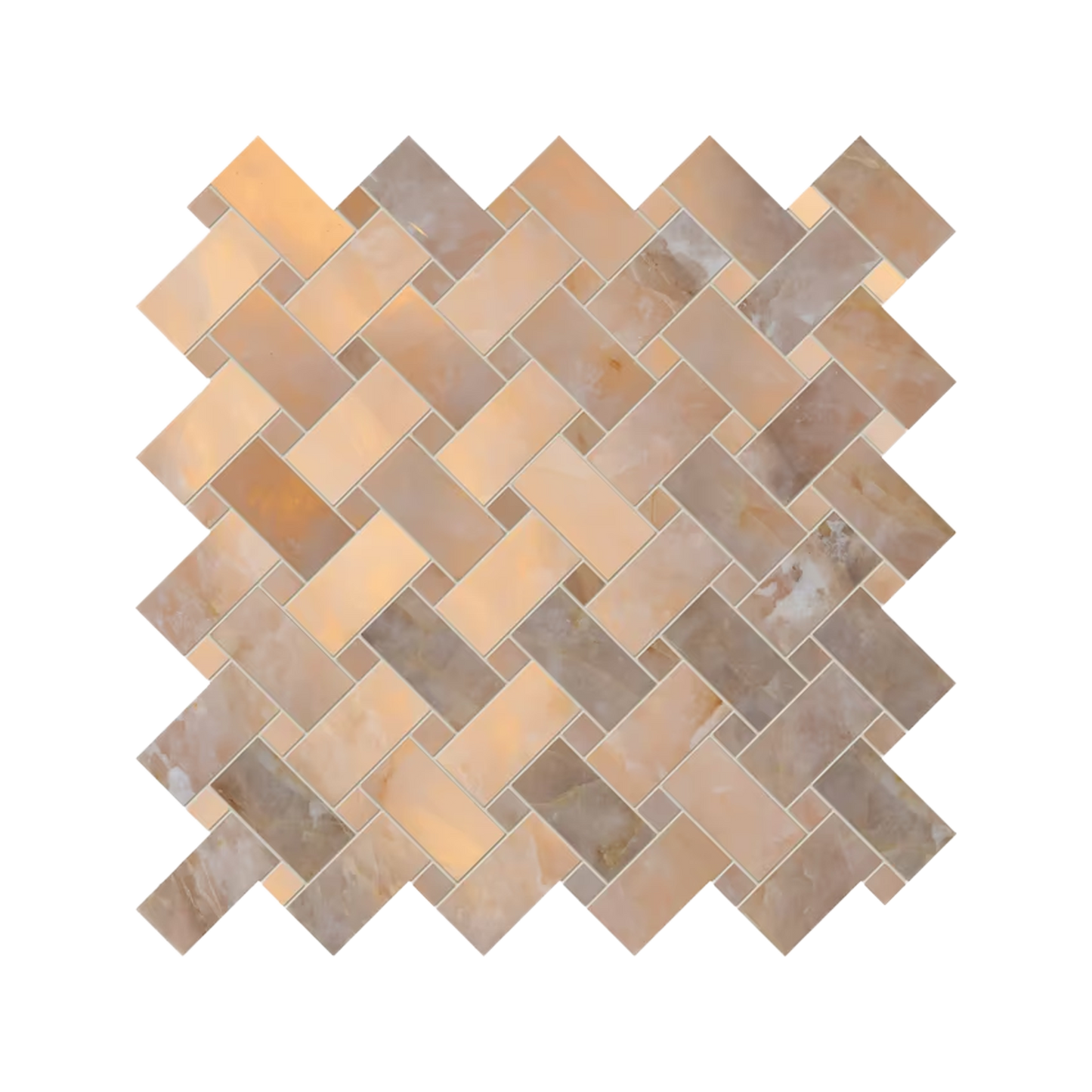 Tele Di Marmo Lumia 12x12" Intrecci Marble-Look Porcelain Mosaic