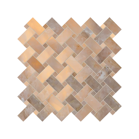Tele Di Marmo Lumia 12x12" Intrecci Marble-Look Porcelain Mosaic