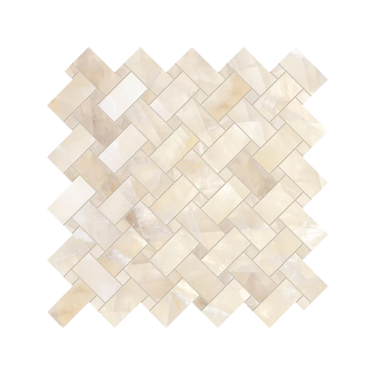 Tele Di Marmo Lumia 12x12" Intrecci Marble-Look Porcelain Mosaic