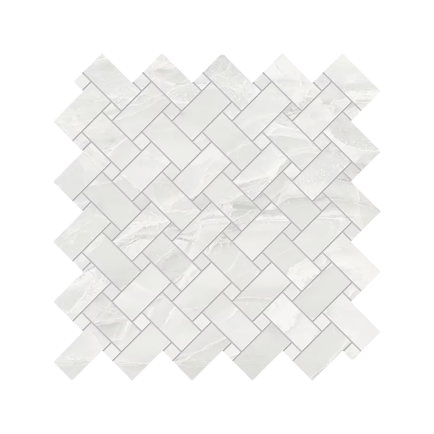 Tele Di Marmo Selection 12x12" Intrecci Marble-Look Porcelain Mosaic