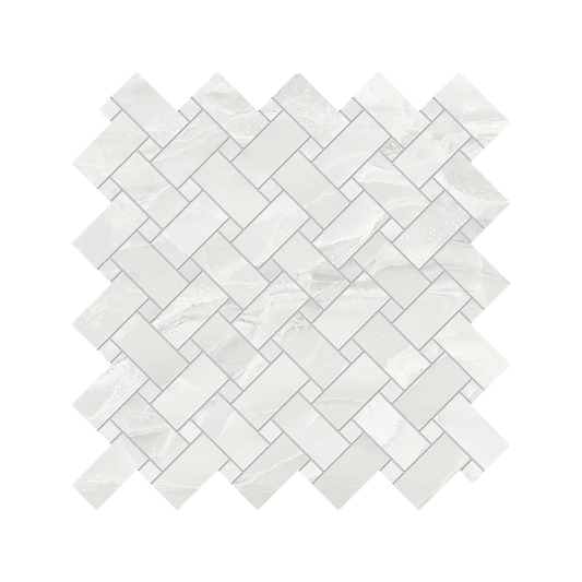 Tele Di Marmo Selection 12x12" Intrecci Marble-Look Porcelain Mosaic
