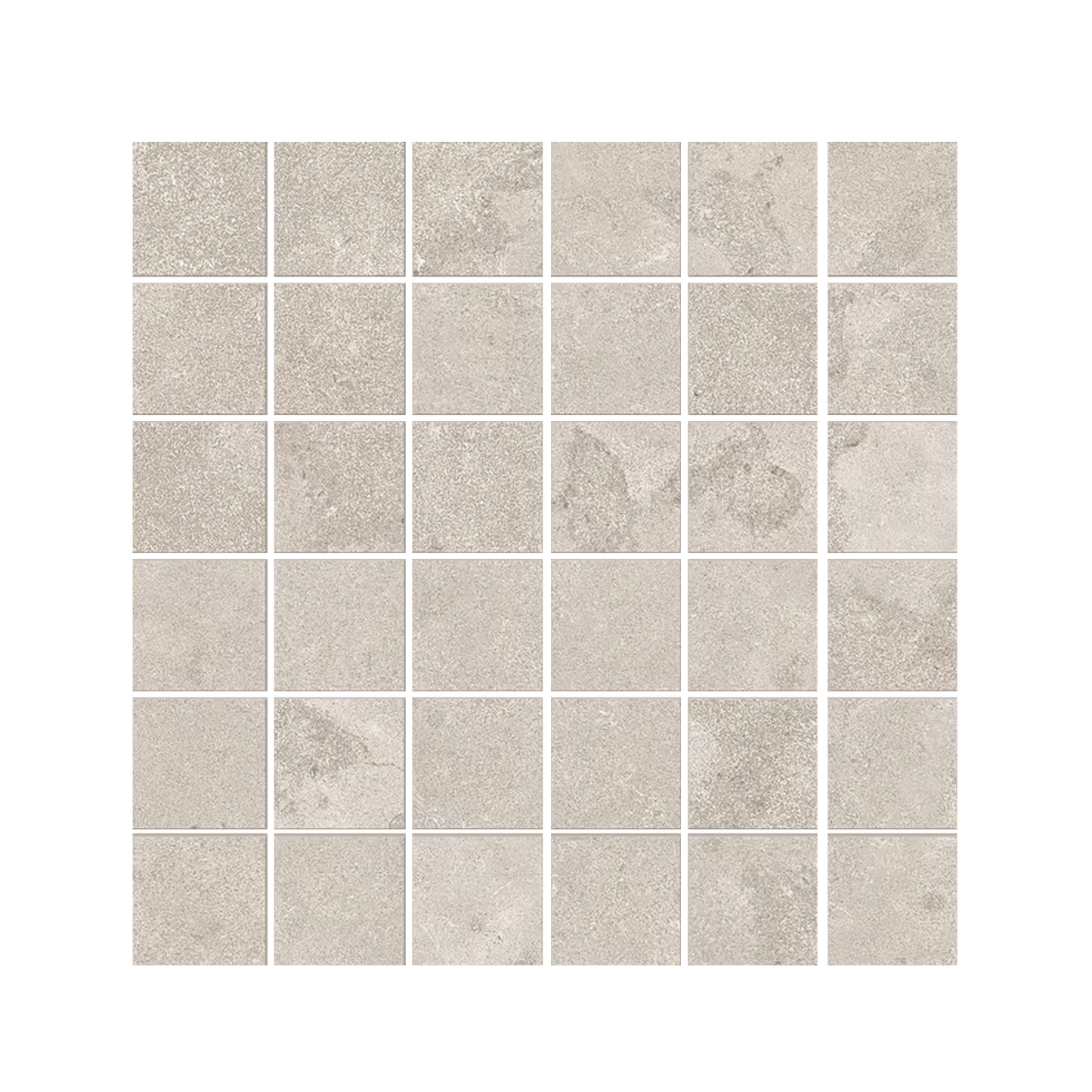 Portland Stone 12x12" - Mosaic Porcelain Tile (2" Squares)
