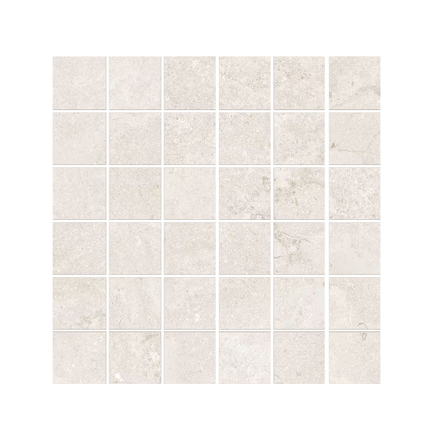 Portland Stone 12x12" - Mosaic Porcelain Tile (2" Squares)