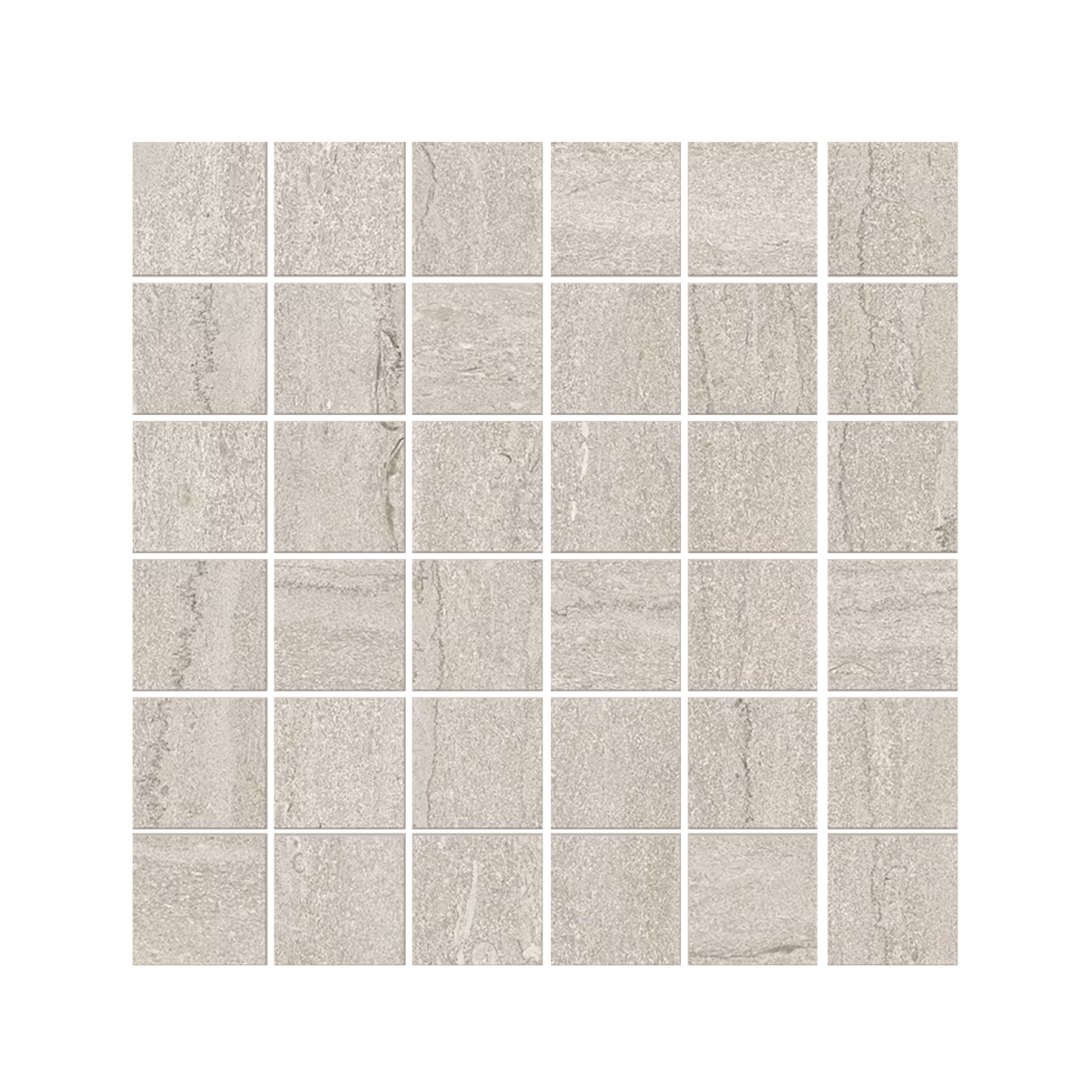 Portland Stone 12x12" - Mosaic Porcelain Tile (2" Squares)