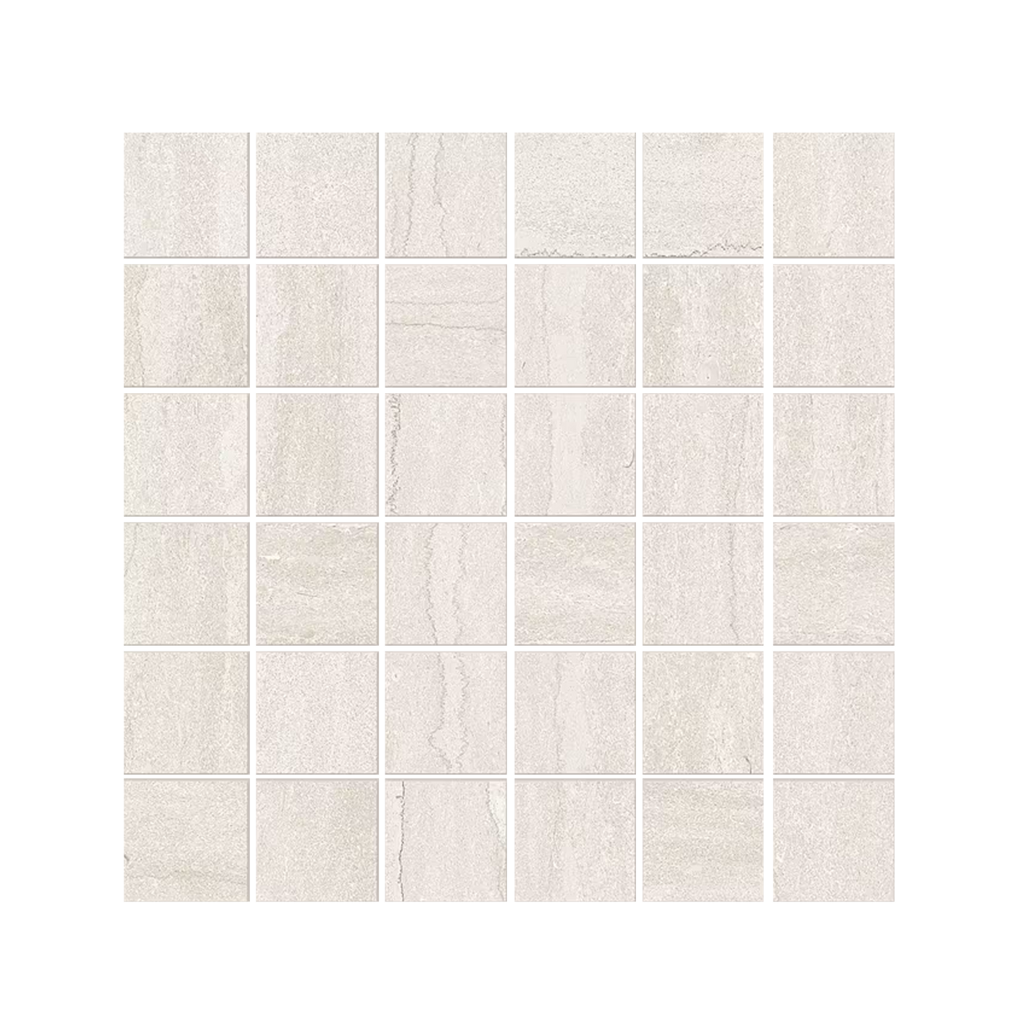 Portland Stone 12x12" - Mosaic Porcelain Tile (2" Squares)