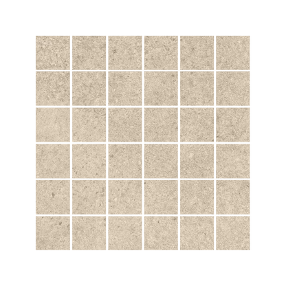 Pure Concrete 12x12" Concrete-Look Porcelain Mosaic