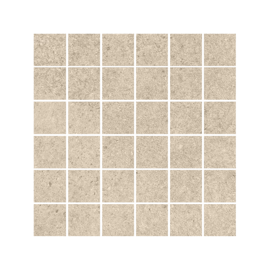 Pure Concrete 12x12" Concrete-Look Porcelain Mosaic