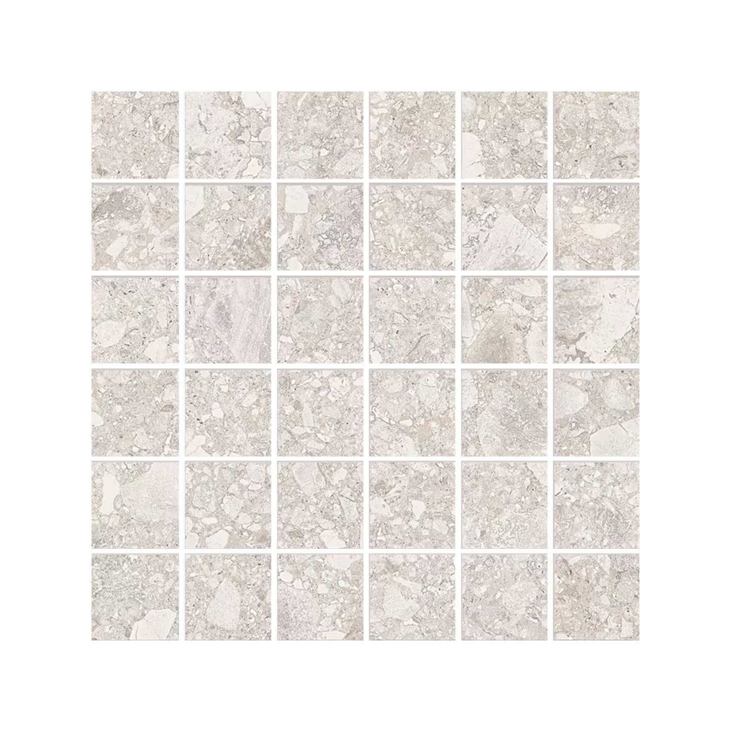 Lombarda 12x12" - Porcelain Terrazzo-Look Mosaic (2" Squares)