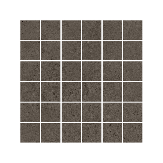 Pure Concrete 12x12" Concrete-Look Porcelain Mosaic
