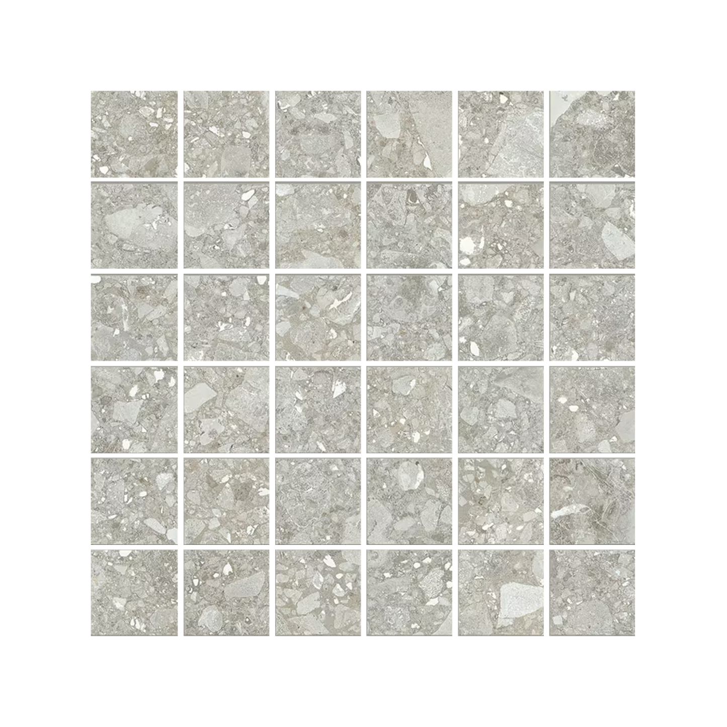 Lombarda 12x12" - Porcelain Terrazzo-Look Mosaic (2" Squares)