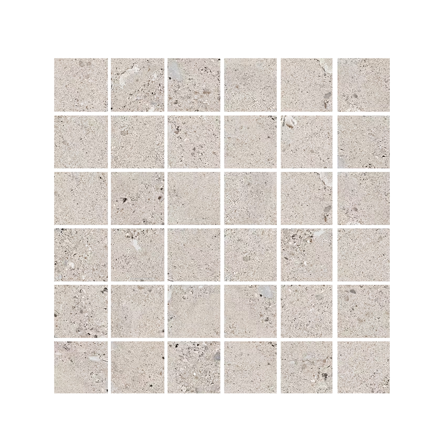 Shellstone - 12x12" - 8.5mm Decor Mosaic Porcelain Tile (2" squares)