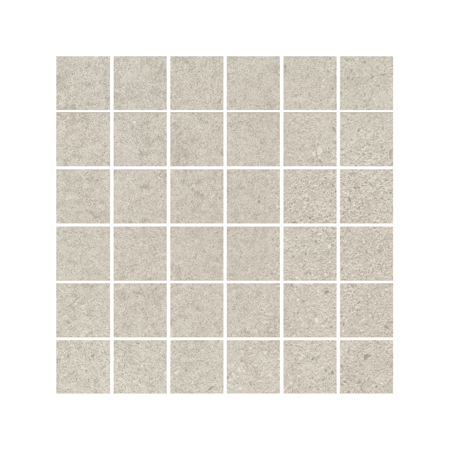 Pure Concrete 12x12" Concrete-Look Porcelain Mosaic