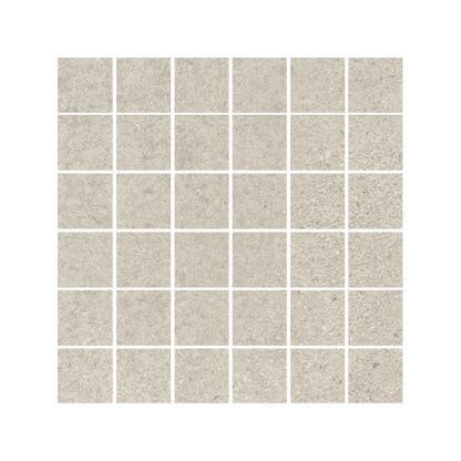 Pure Concrete 12x12" Concrete-Look Porcelain Mosaic
