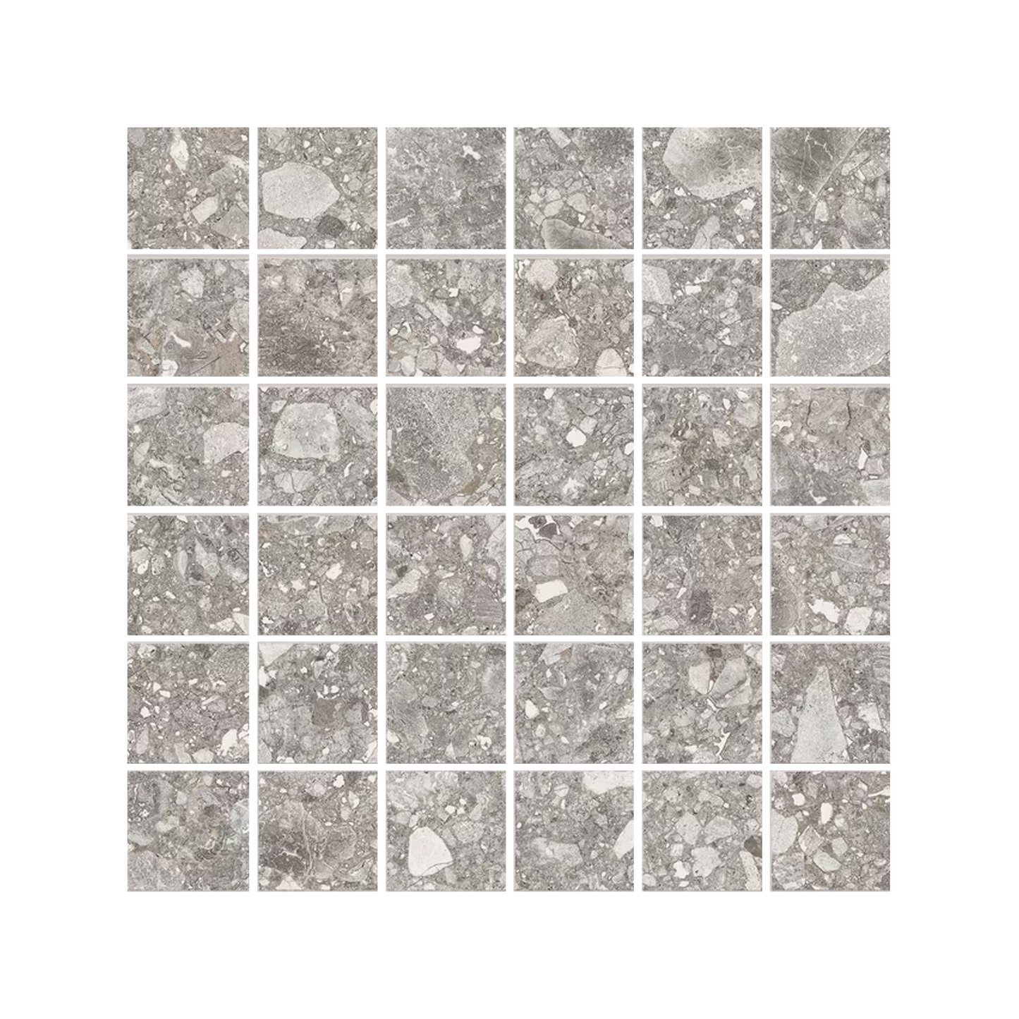 Lombarda 12x12" - Porcelain Terrazzo-Look Mosaic (2" Squares)