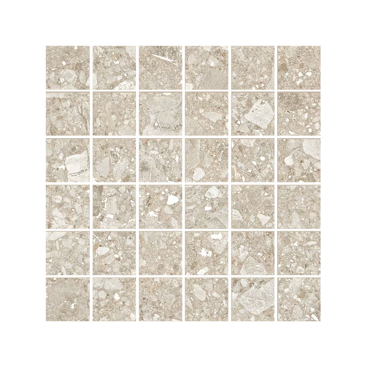 Lombarda 12x12" - Porcelain Terrazzo-Look Mosaic (2" Squares)