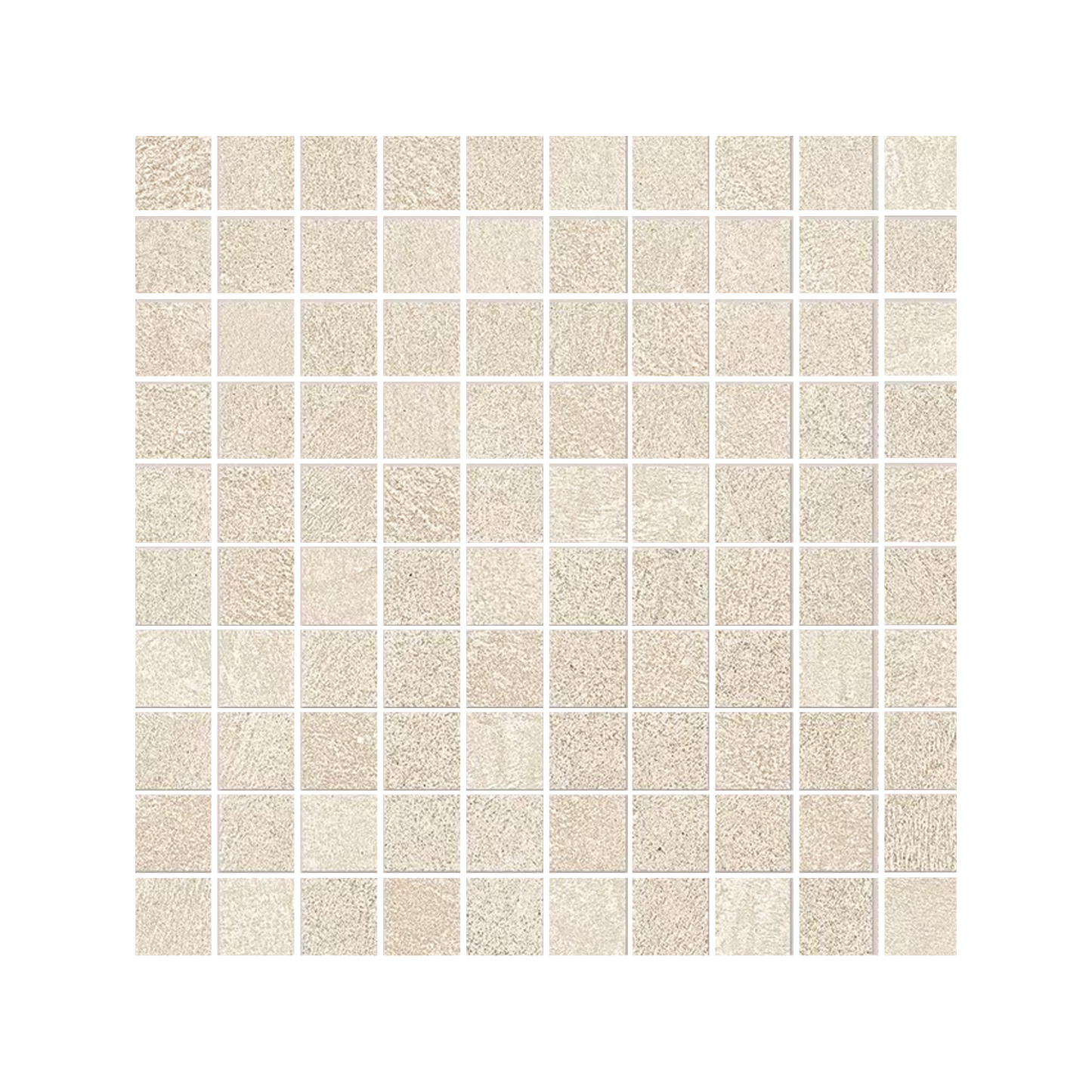 Sixty 12x12" Mosaico Concrete-Look Porcelain Mosaic (1" Square)