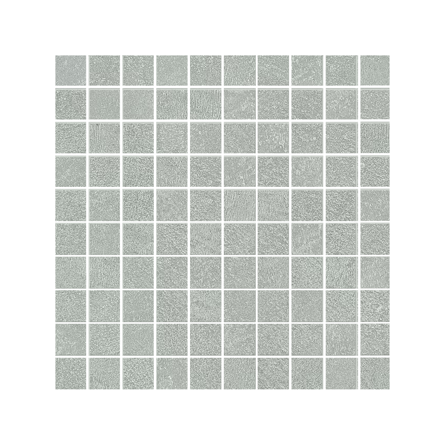 Sixty 12x12" Mosaico Concrete-Look Porcelain Mosaic (1" Square)