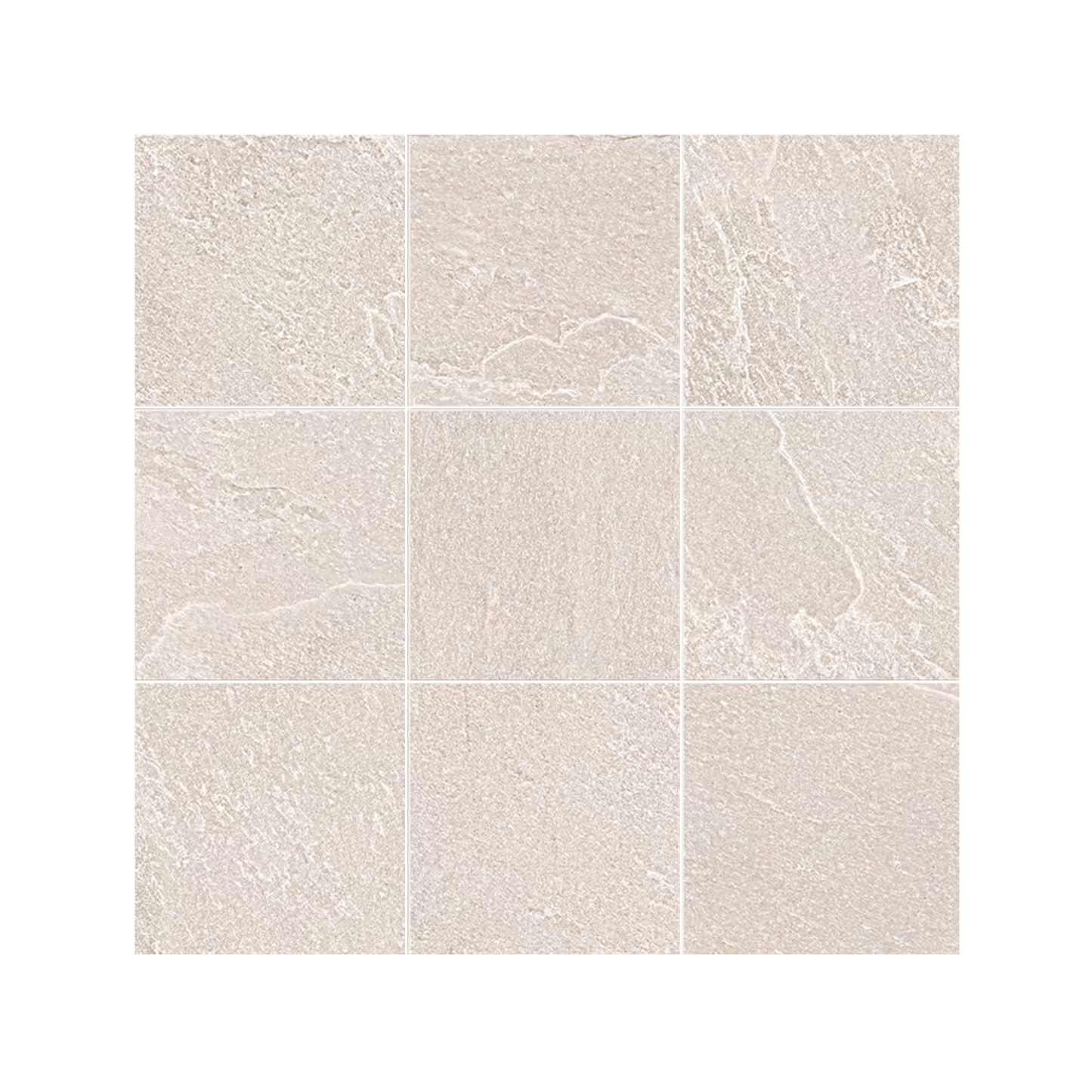 Nordika 12x12" - Mosaico Stone-Look Porcelain Mosaic (4" Squares)